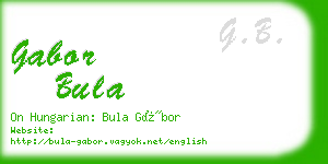 gabor bula business card